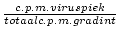 $\frac{c.p.m. viruspiek}{totaal c.p.m. gradint}$